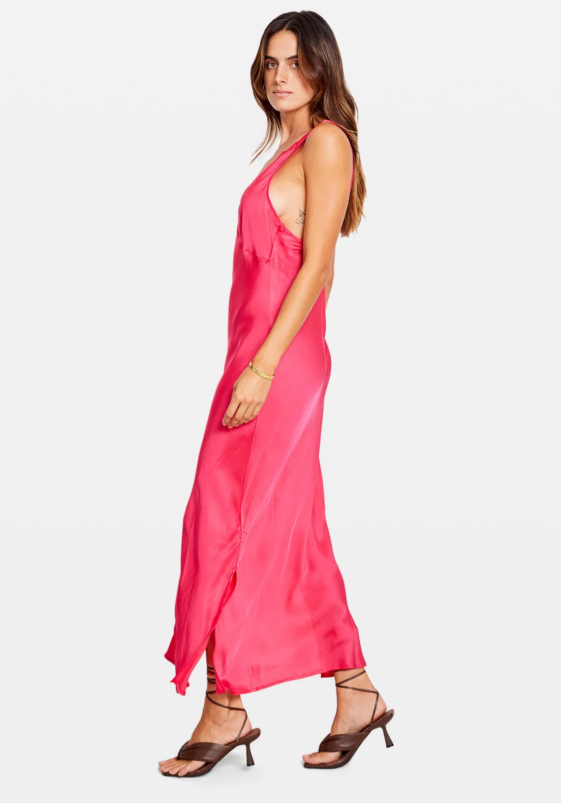 ALESSI SLIP DRESS MAGENTA