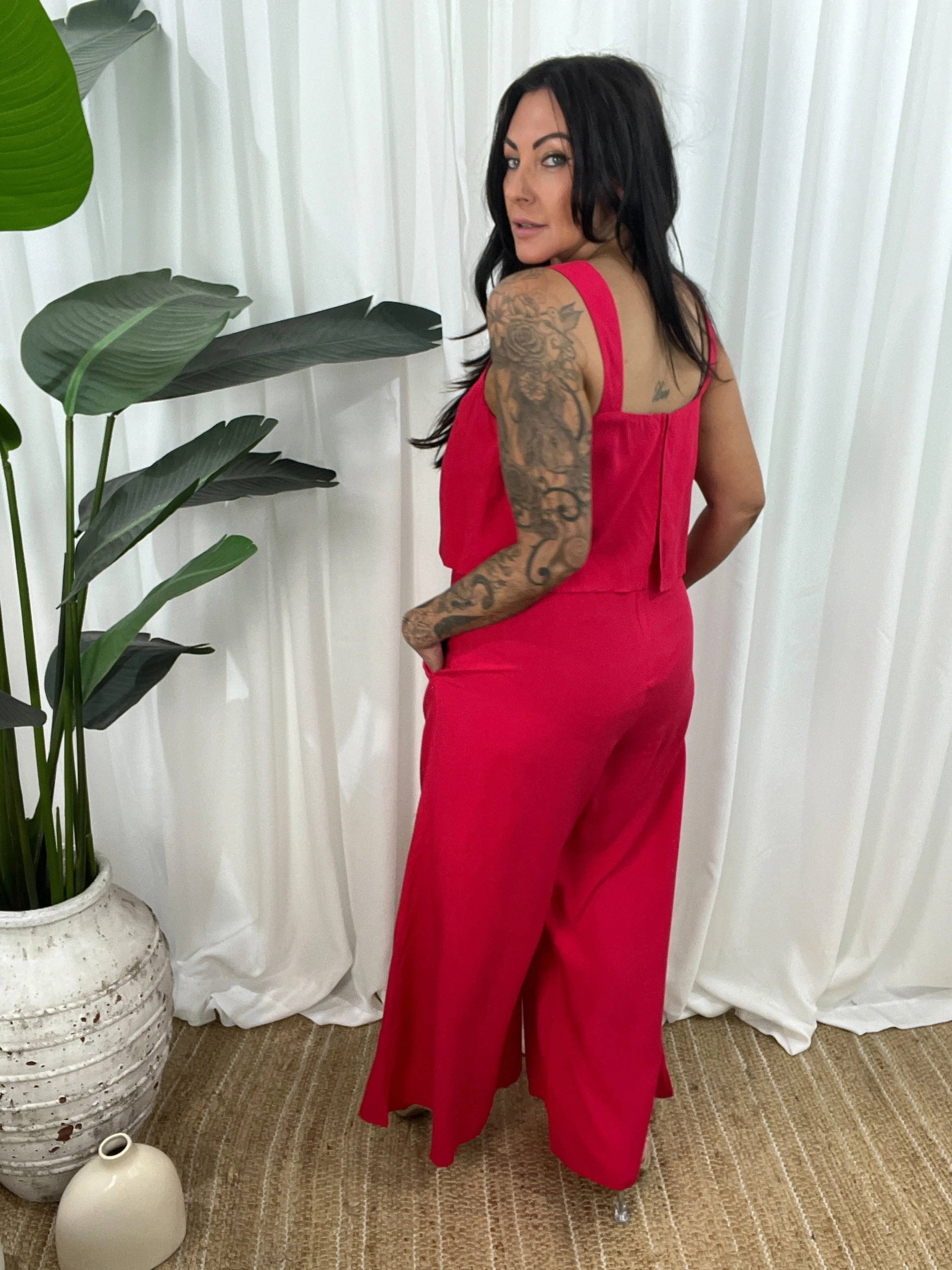 Alice Jumpsuit - Red