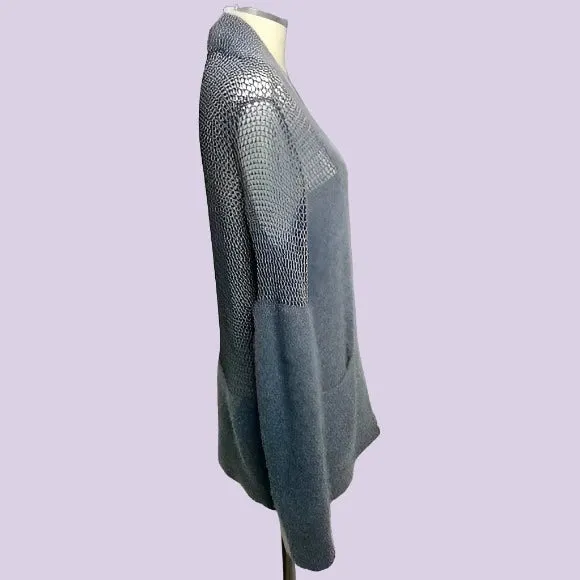 All Saints Grey Angora Mesh Minako Cardigan