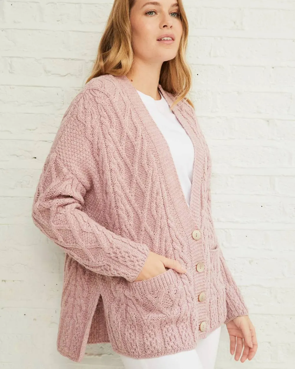 Aran Valentia Trellis Womens Cardigan