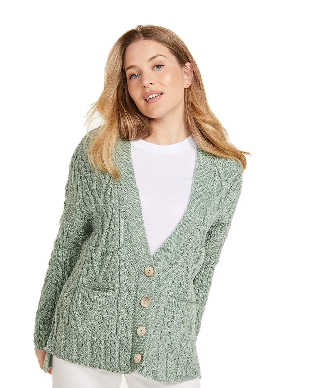 Aran Valentia Trellis Womens Cardigan