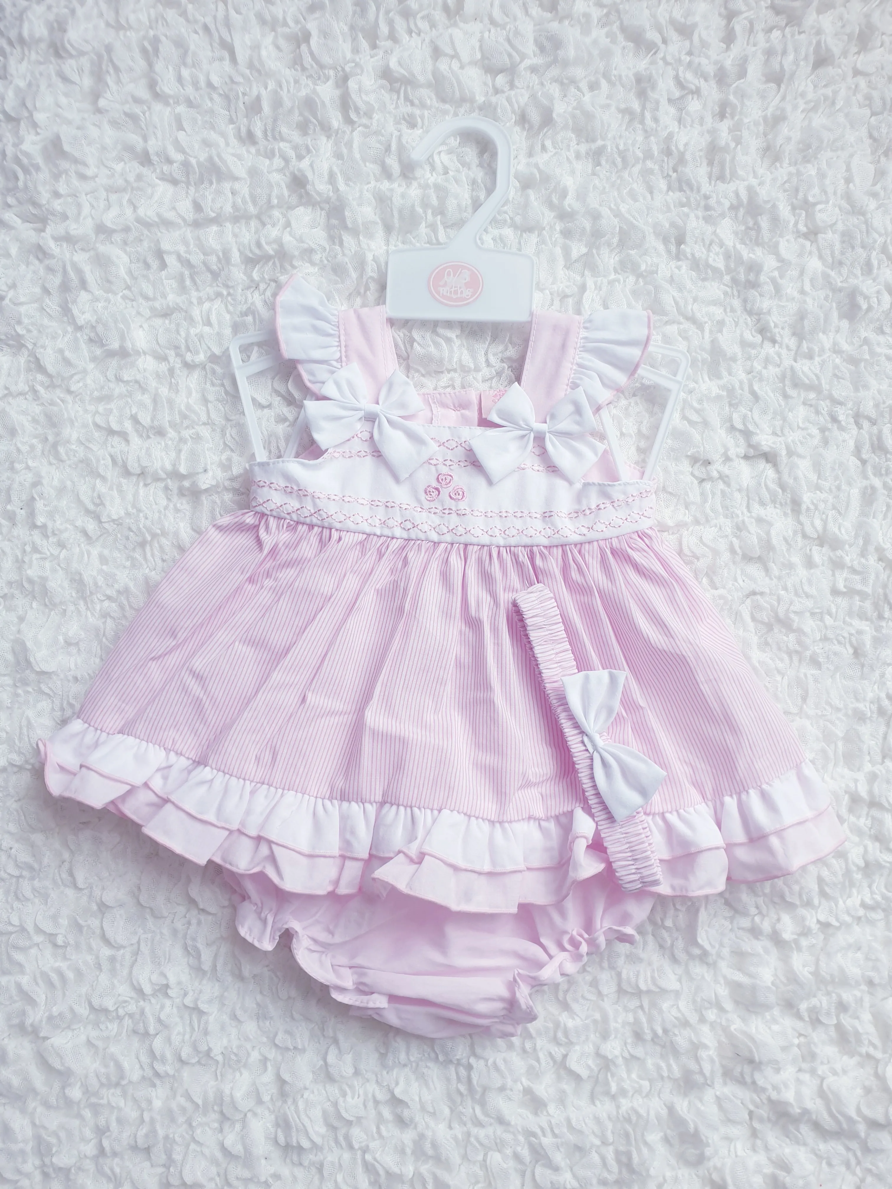 Baby Girls Pink Summer Dress Set