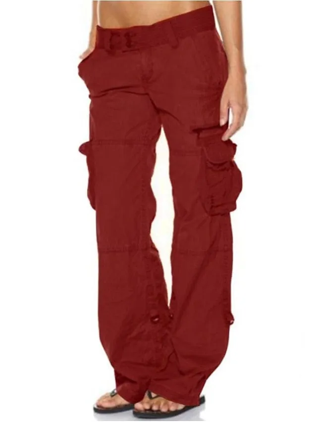 Black Cargo Pants with Multiple Pockets