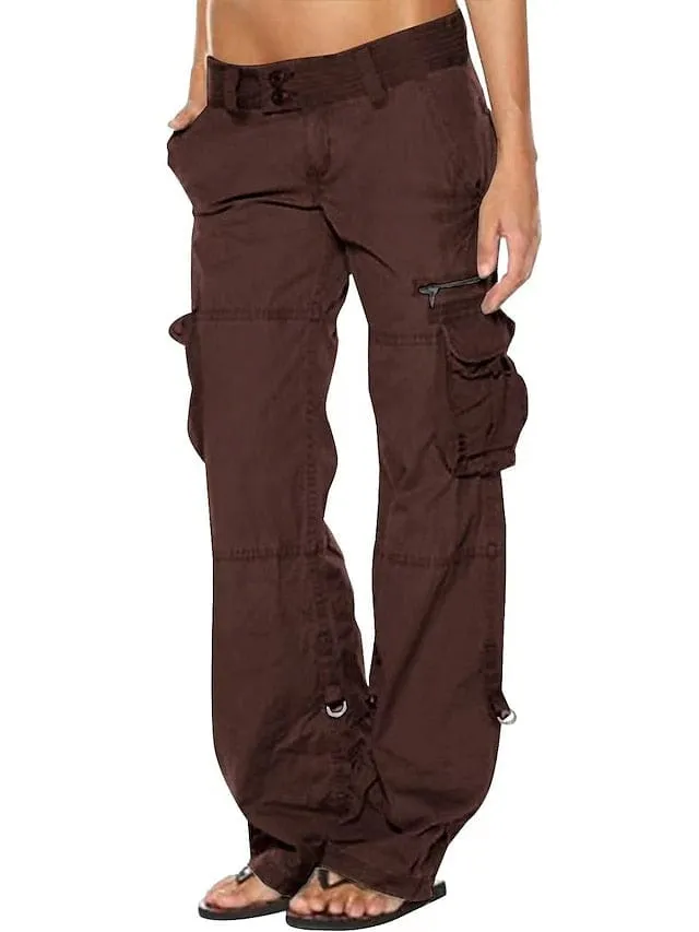 Black Cargo Pants with Multiple Pockets