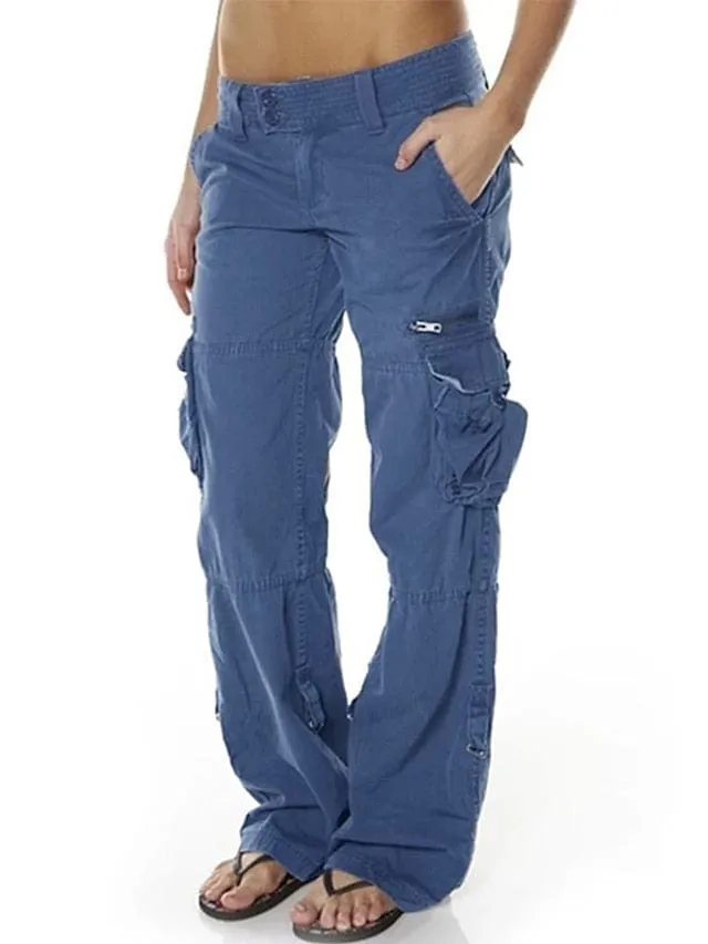 Black Cargo Pants with Multiple Pockets