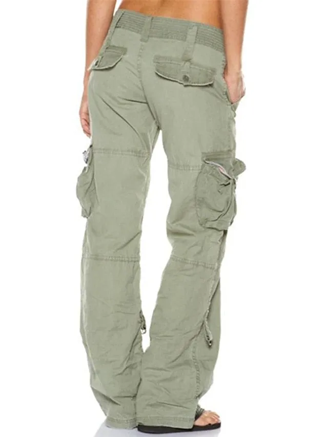 Black Cargo Pants with Multiple Pockets