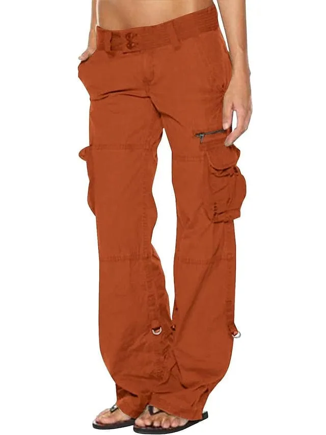 Black Cargo Pants with Multiple Pockets