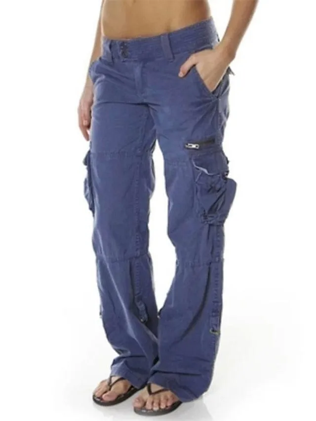 Black Cargo Pants with Multiple Pockets