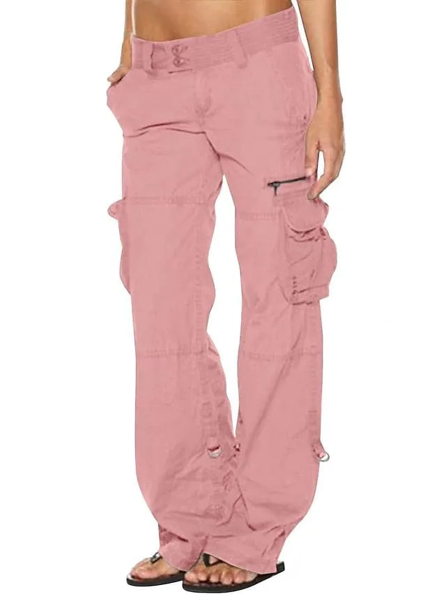 Black Cargo Pants with Multiple Pockets