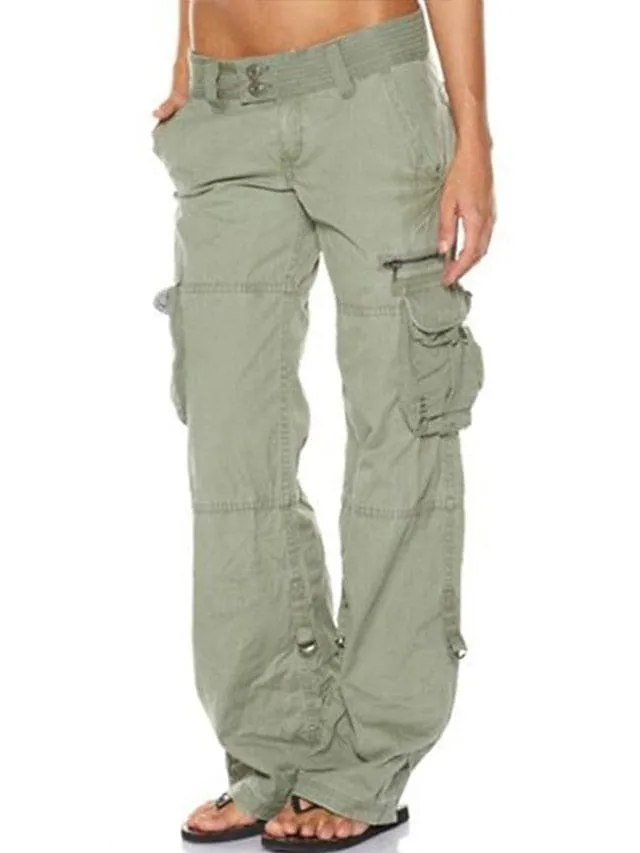 Black Cargo Pants with Multiple Pockets