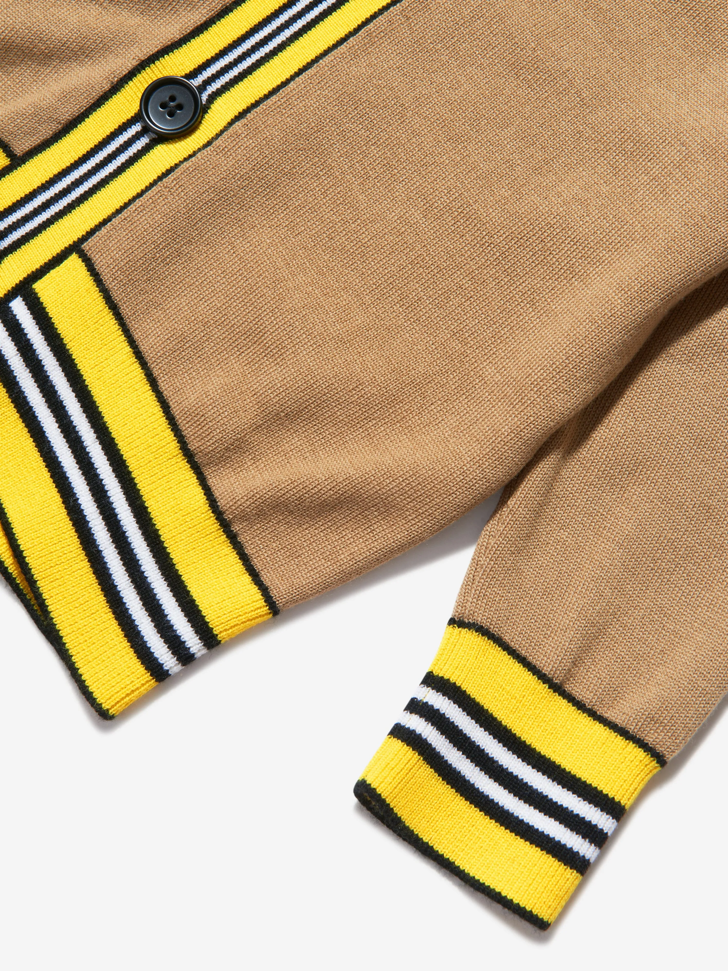 Burberry Boys Wool Icon Stripe Detail Cardigan