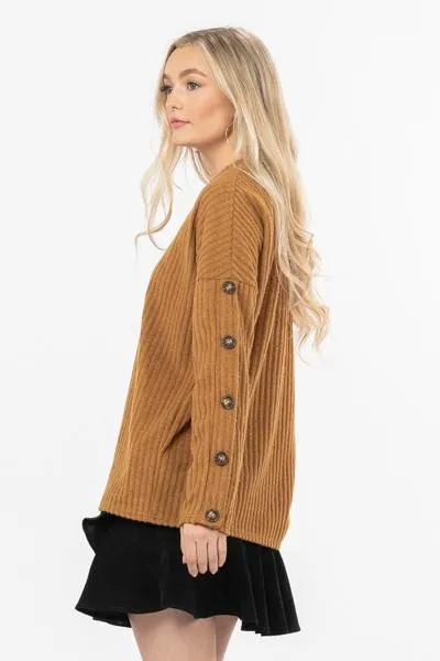 Button Long Sleeve Top | Loveriche