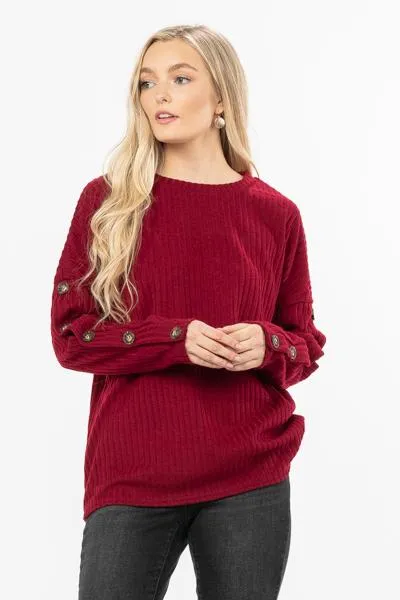 Button Long Sleeve Top | Loveriche