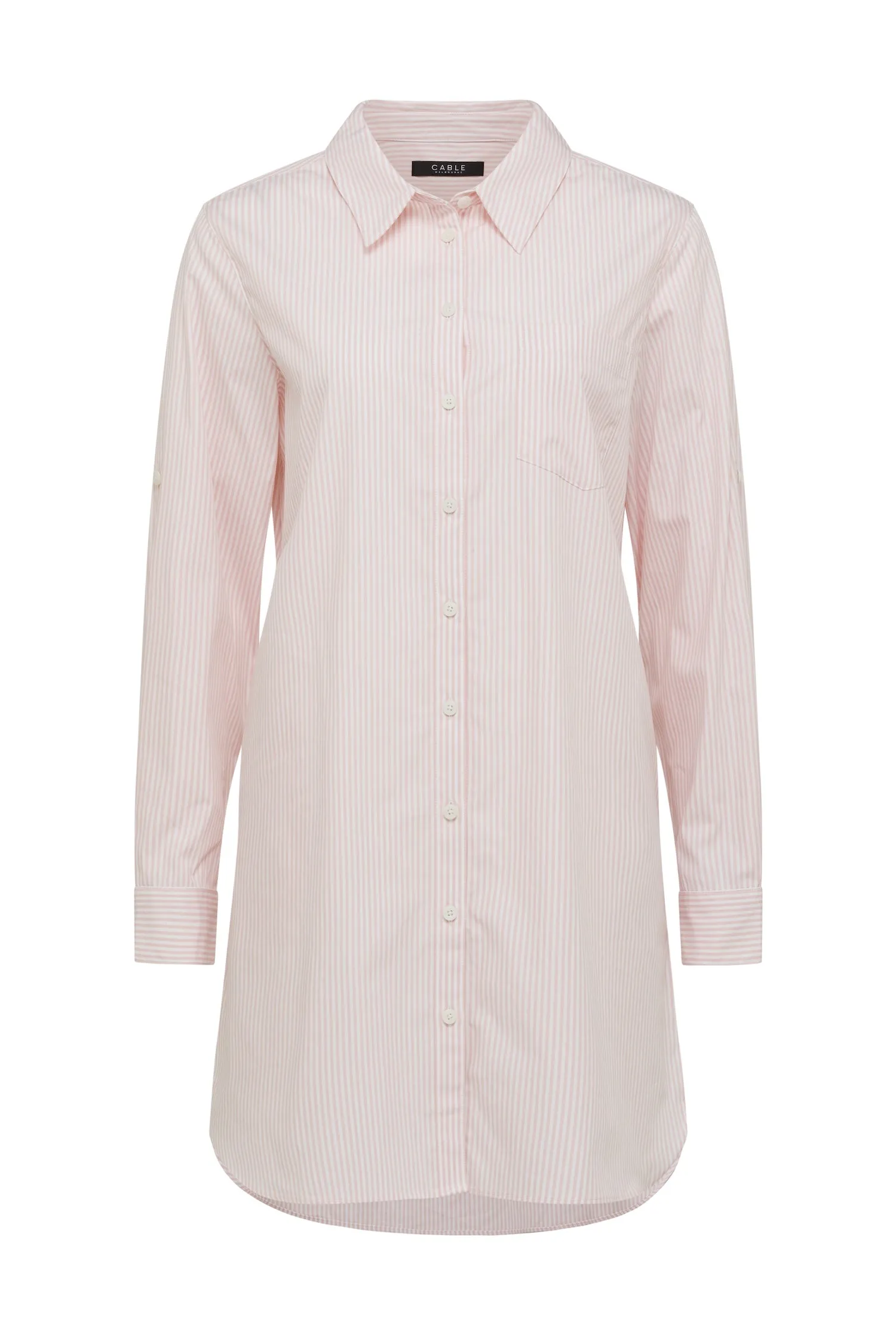 Cable Tomboy Shirt - Pink Stripe