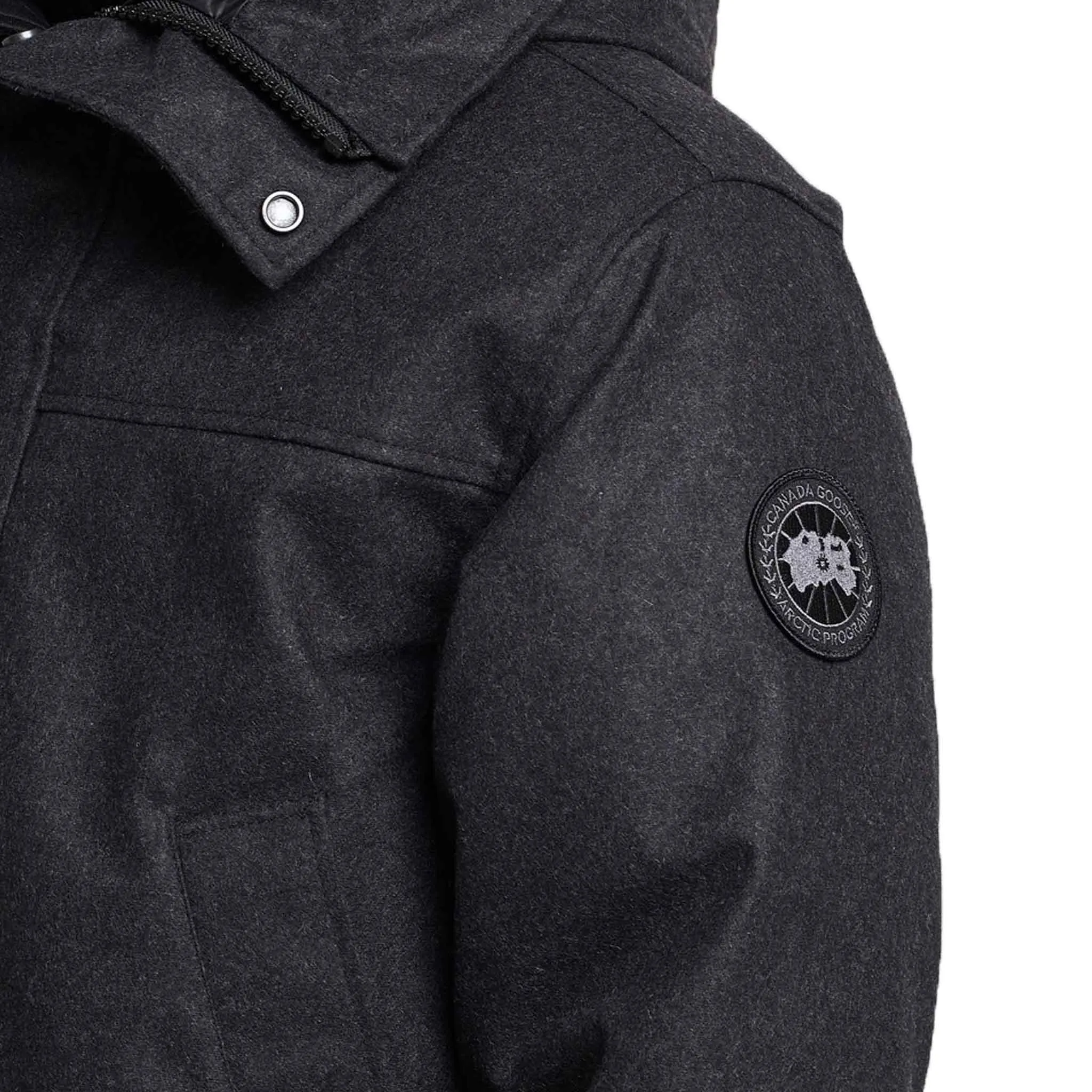 Canada Goose Men's Wool Langford Parka In Carbon Melange