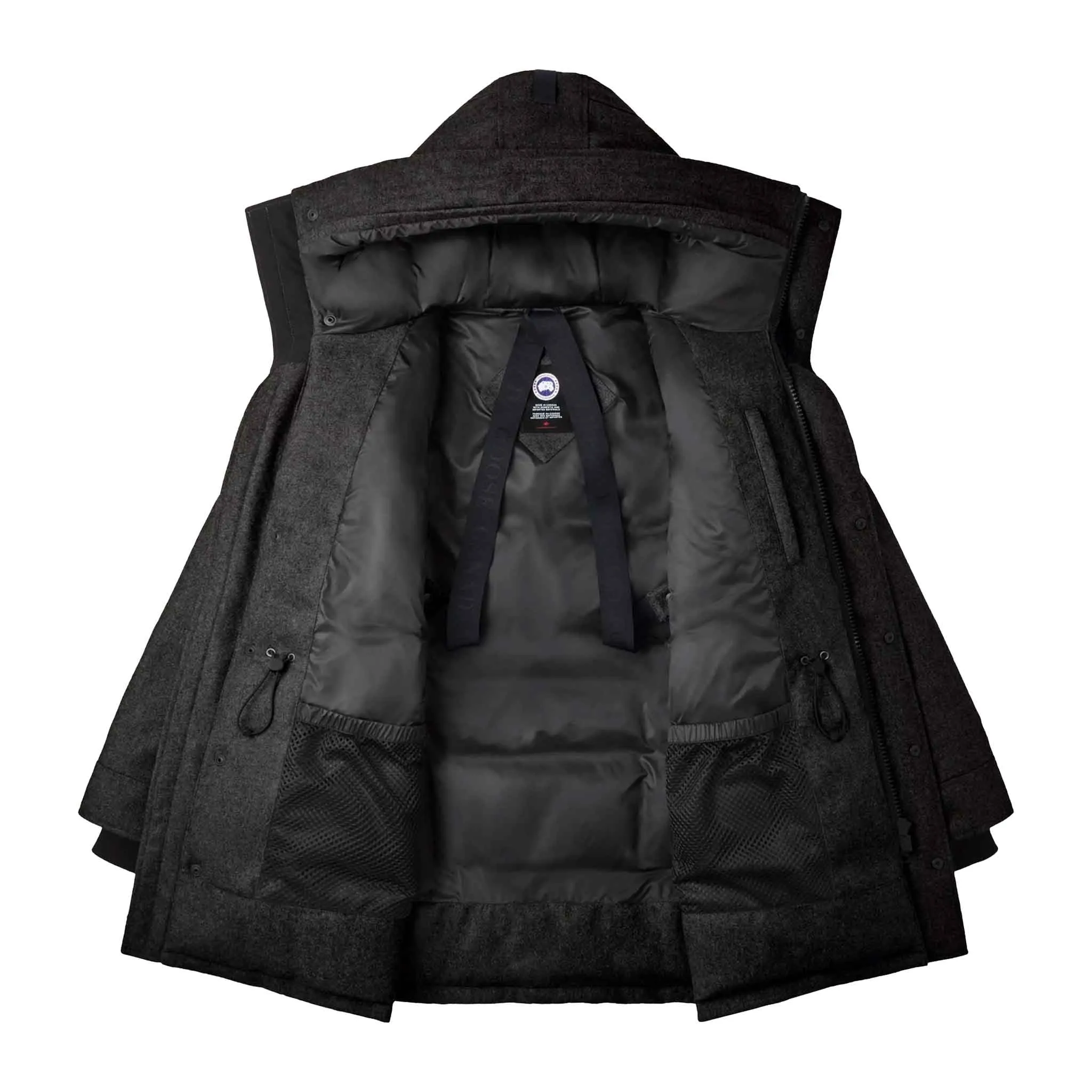 Canada Goose Men's Wool Langford Parka In Carbon Melange