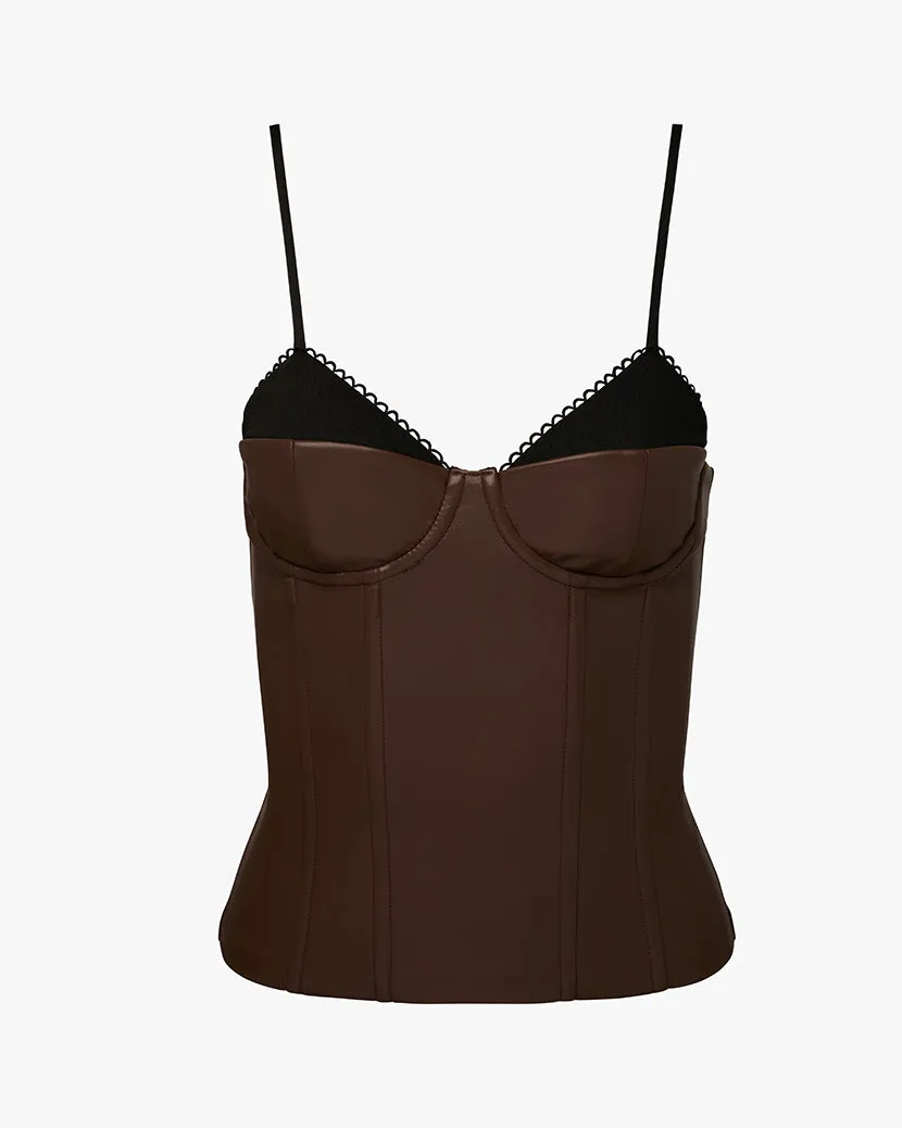 Corset Vegan Leather Top