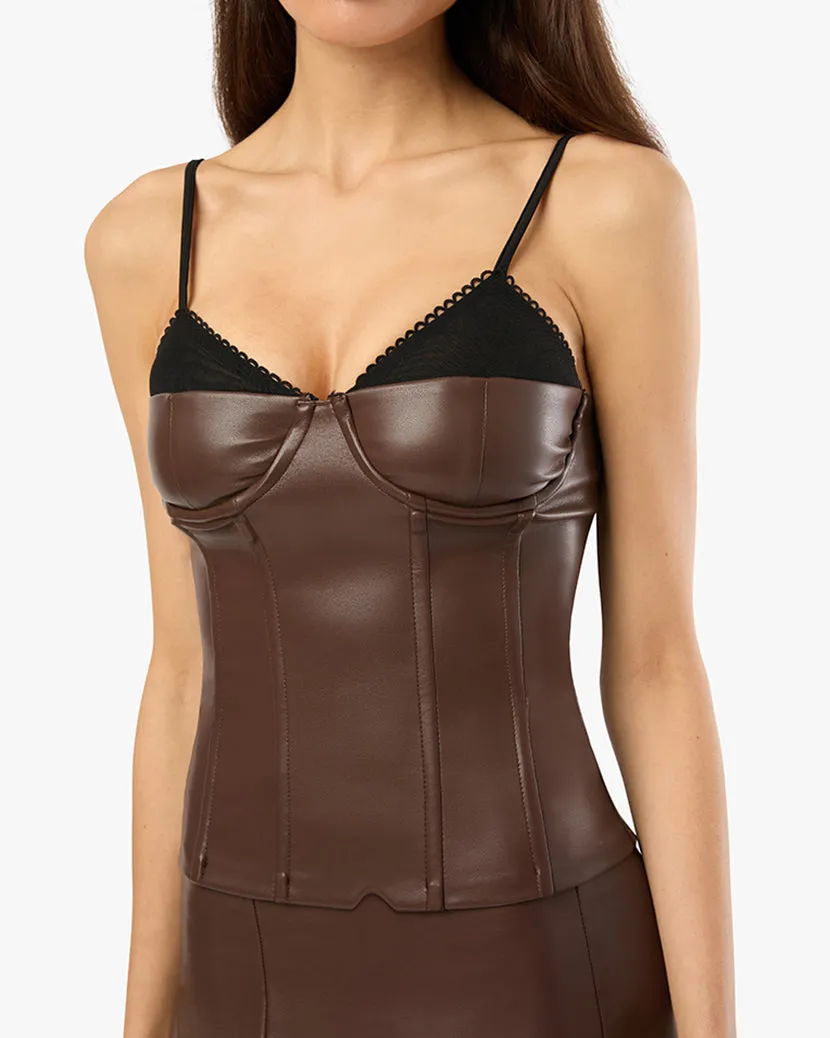 Corset Vegan Leather Top