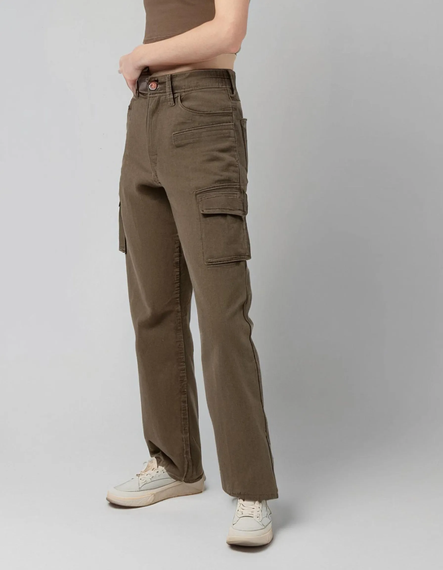 Dark Khaki Cargo Pants