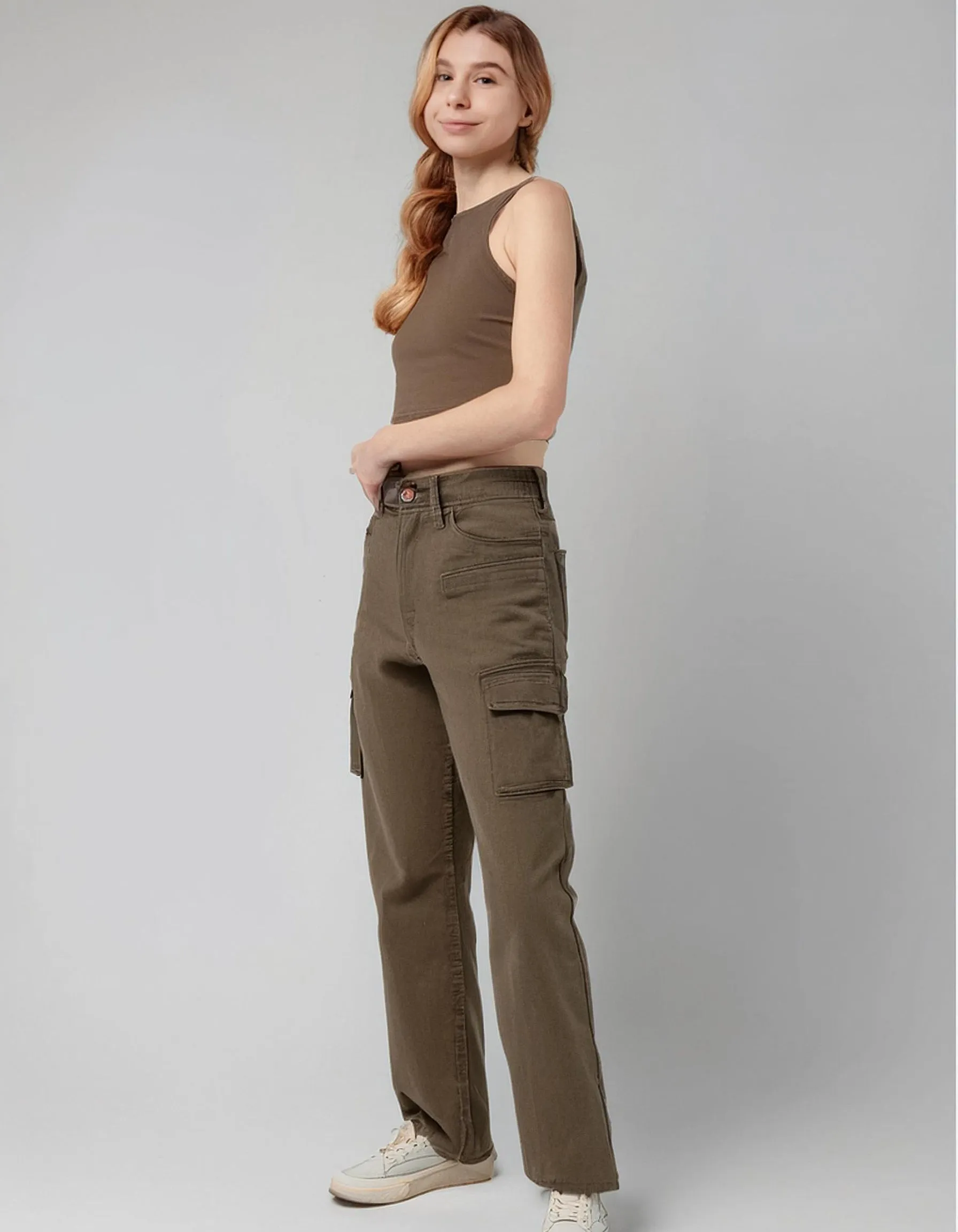 Dark Khaki Cargo Pants