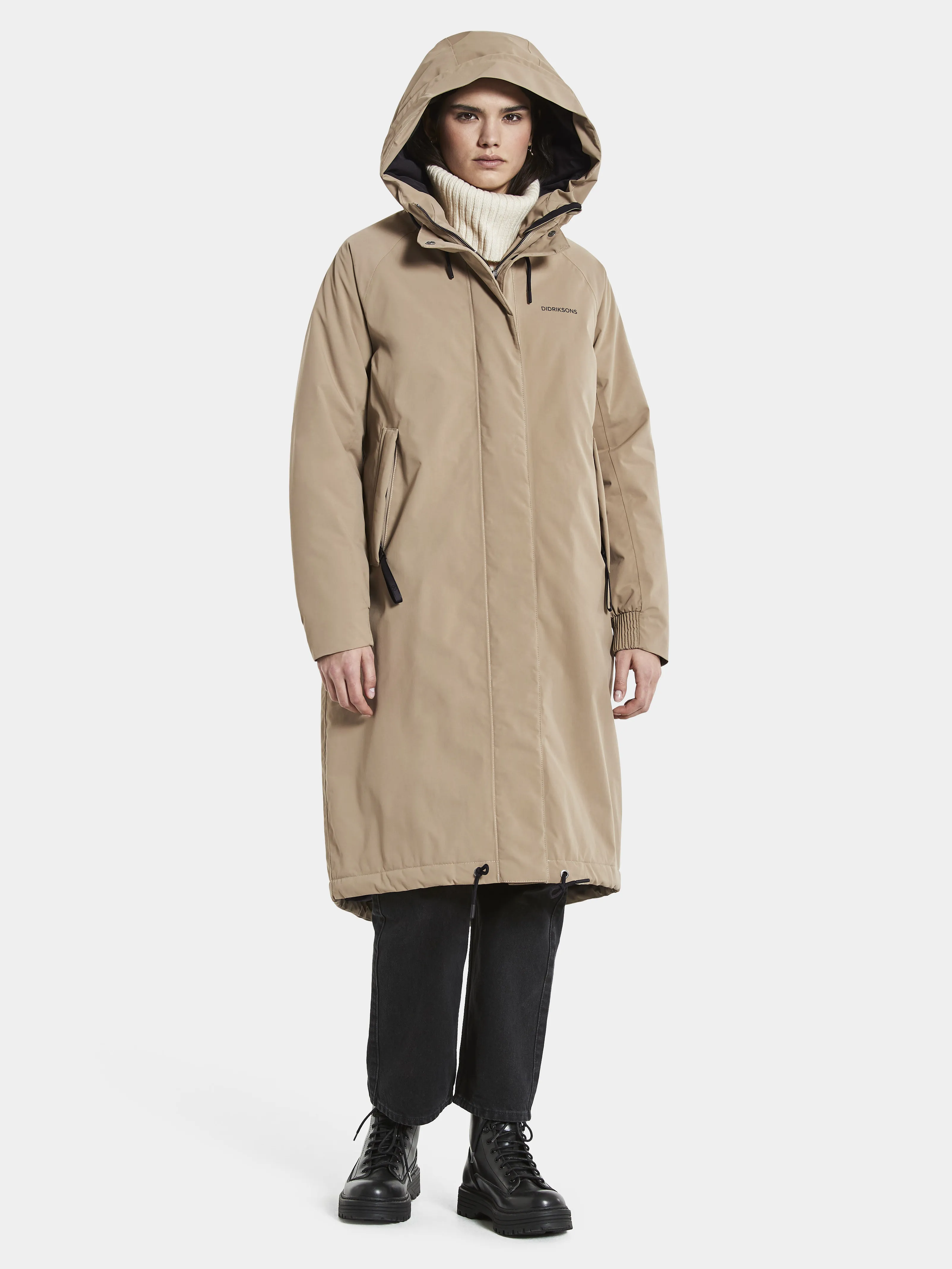 Didriksons Women&#x27;s Alicia Parka Long 2 Beige | Buy Didriksons Women&#x27;s Alicia Parka Long 2 Beige here | Outnorth