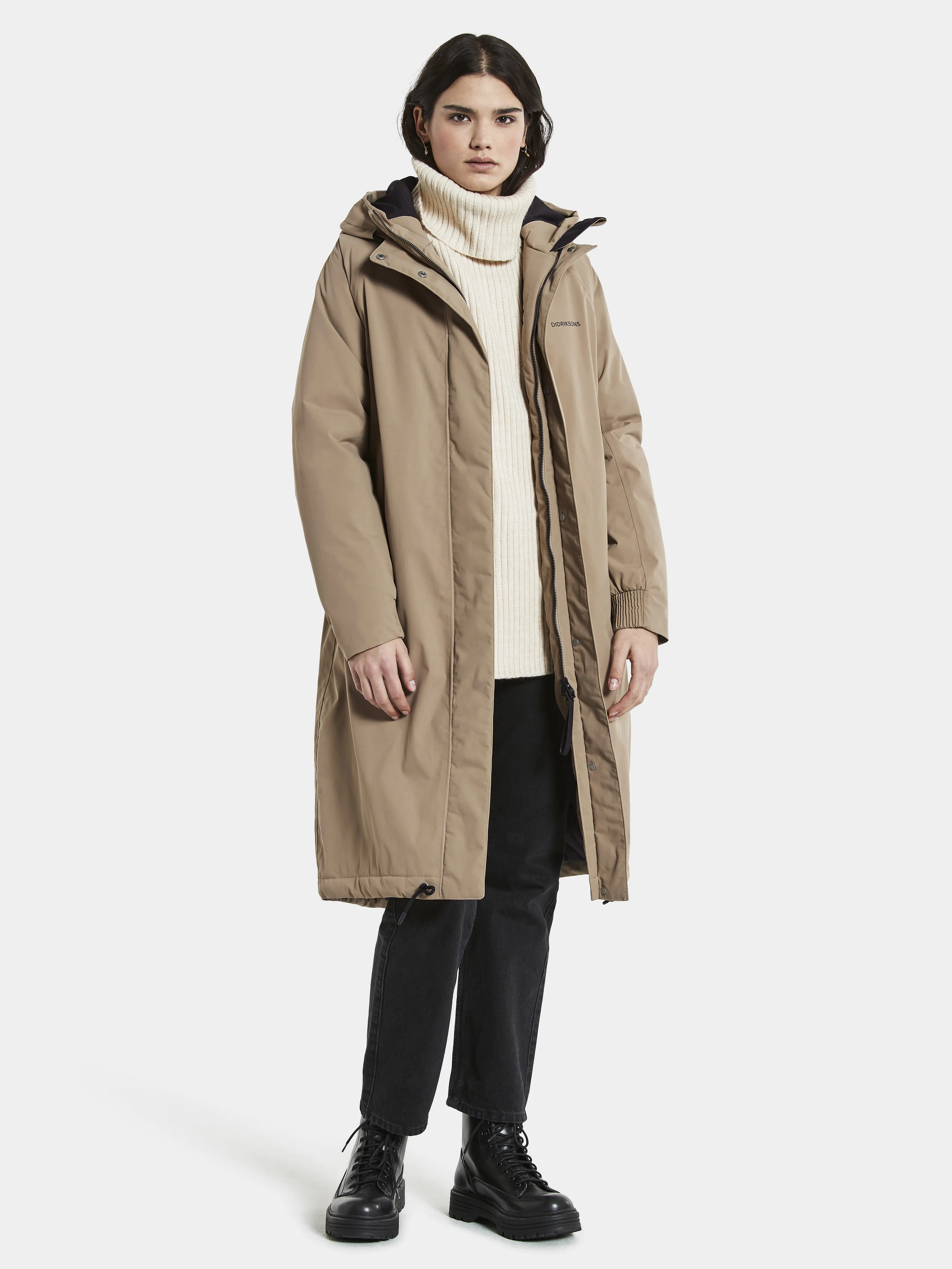 Didriksons Women&#x27;s Alicia Parka Long 2 Beige | Buy Didriksons Women&#x27;s Alicia Parka Long 2 Beige here | Outnorth