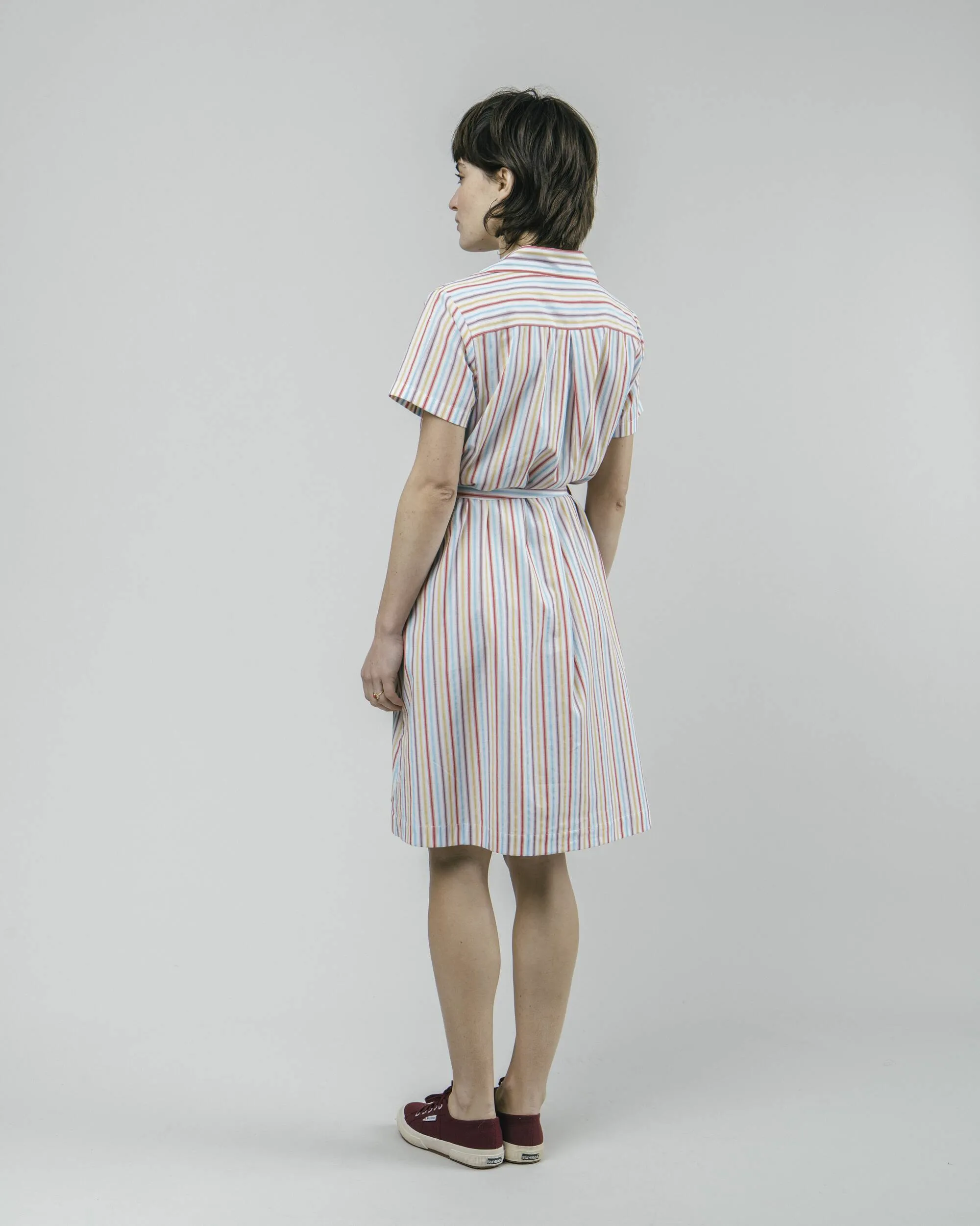 Downtown Stripe Shirt Dress