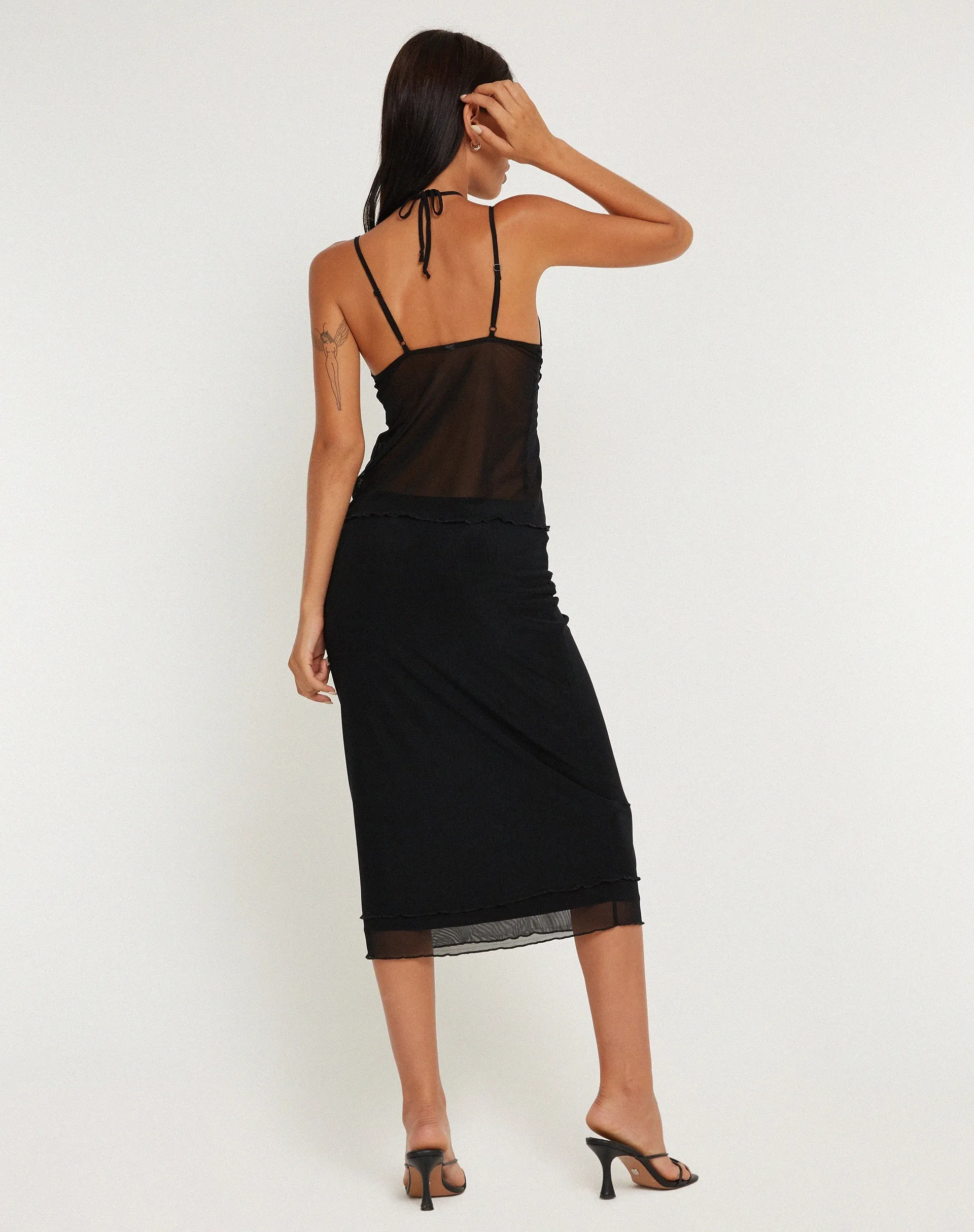 Eldonia Midi Skirt in Black