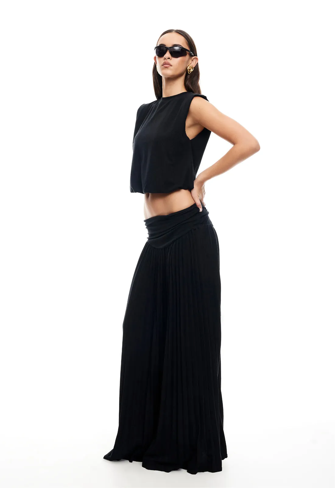 FIELD OF DREAMS MAXI SKIRT - ONYX