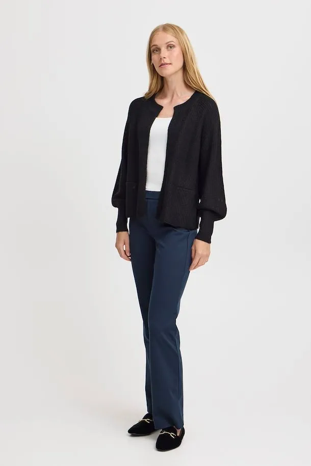 Fransa Eretta Cardigan in Black