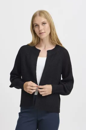 Fransa Eretta Cardigan in Black