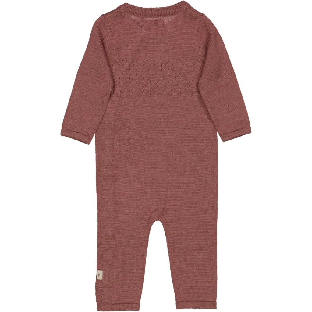 Knit jumpsuit Aden - rose brown