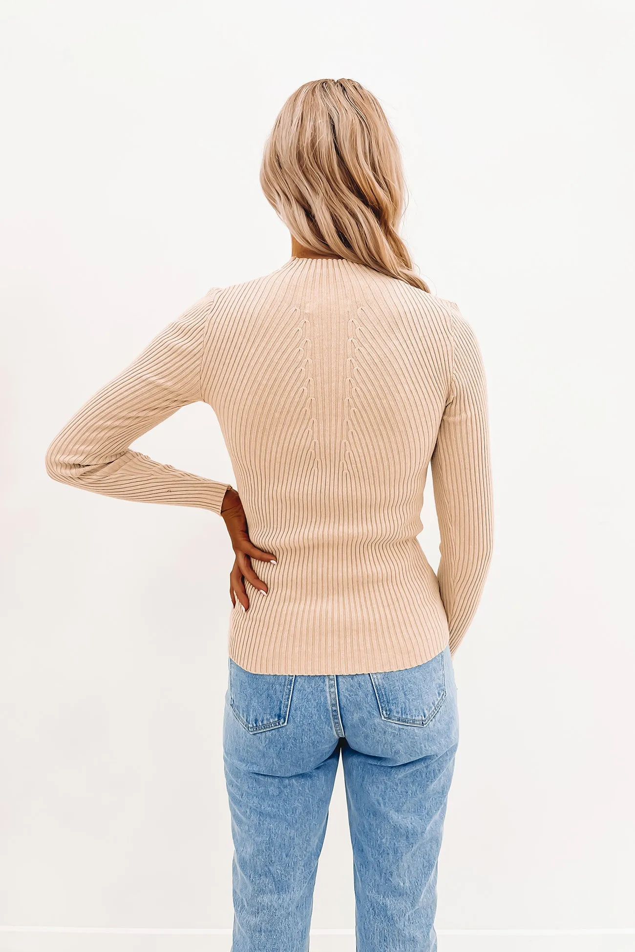 Layne Knit Top Beige