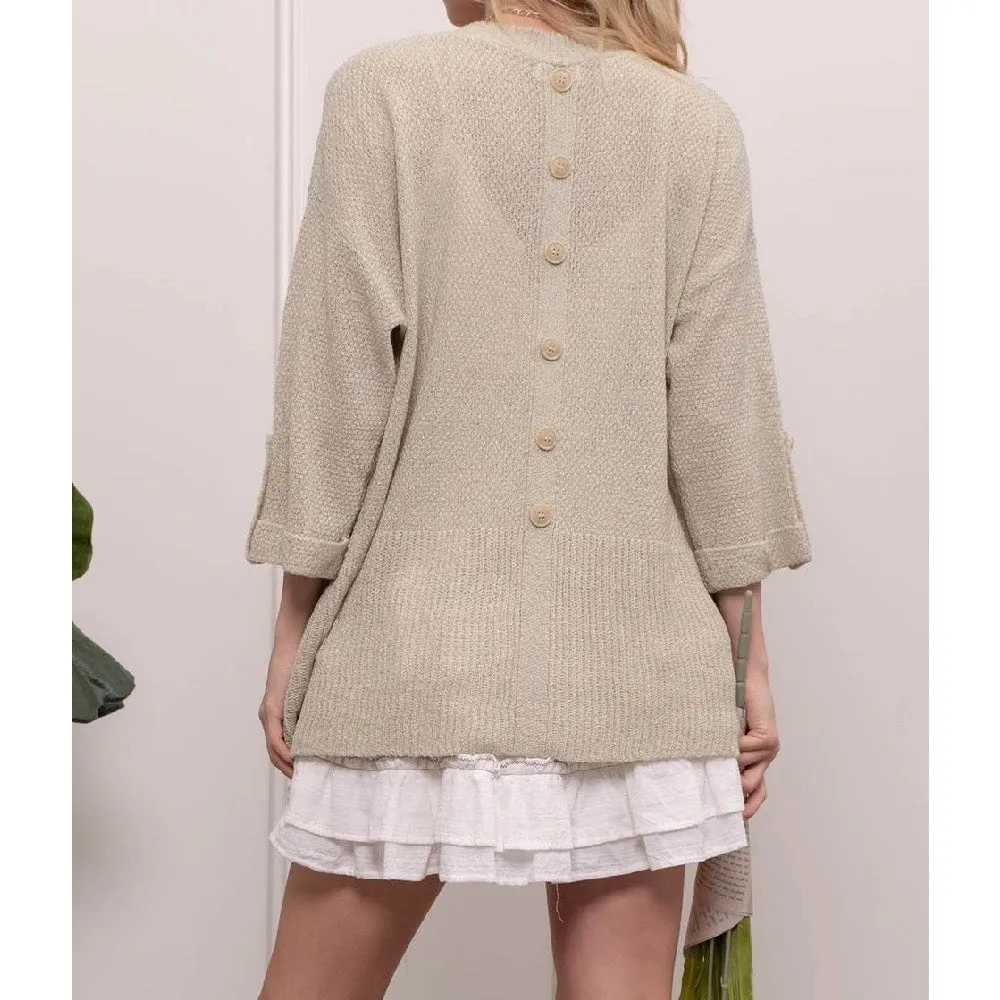 Lovely Back Button Cardigan