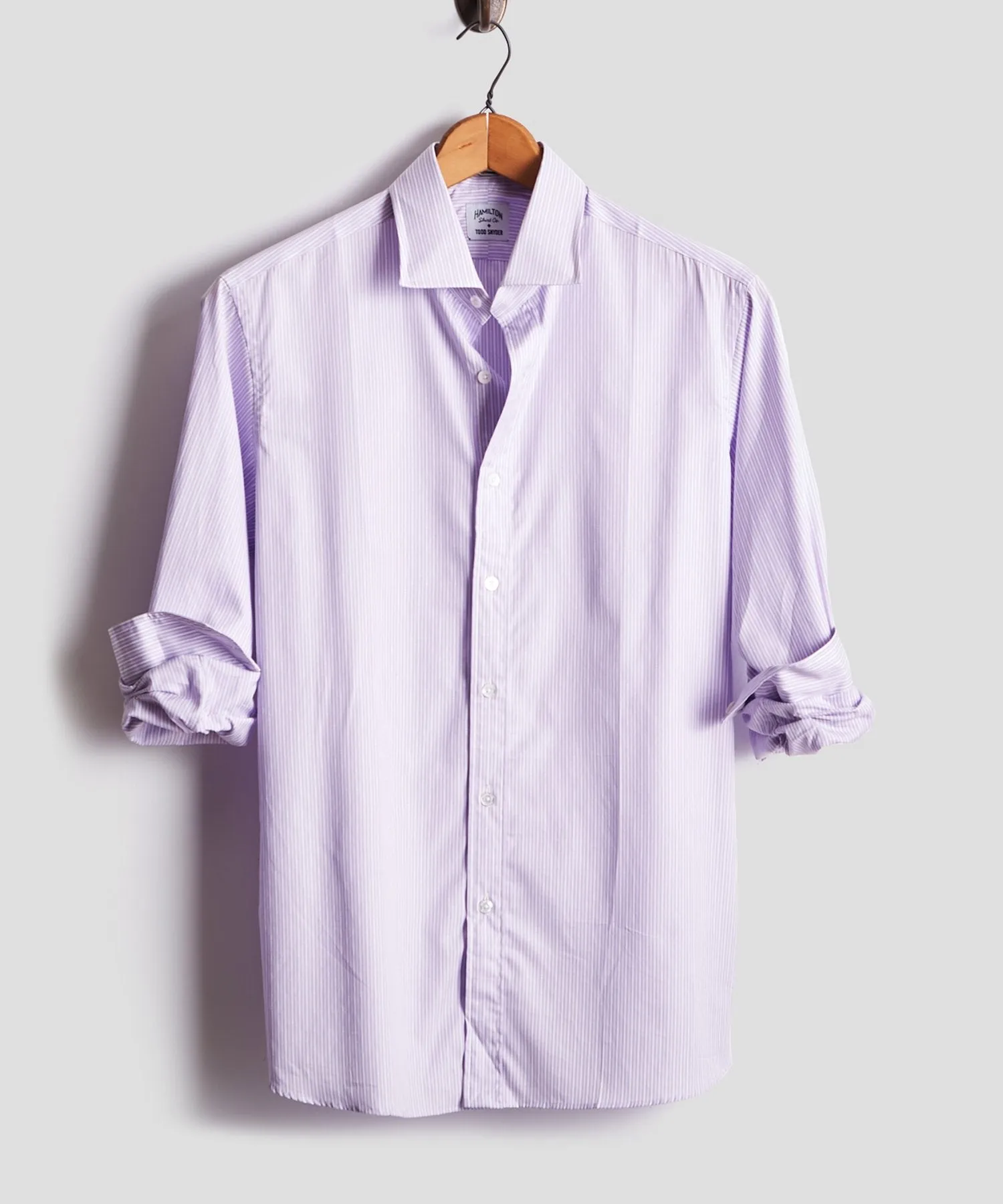 Made in USA Hamilton   Todd Snyder Lavender Stripe Dress Shirt