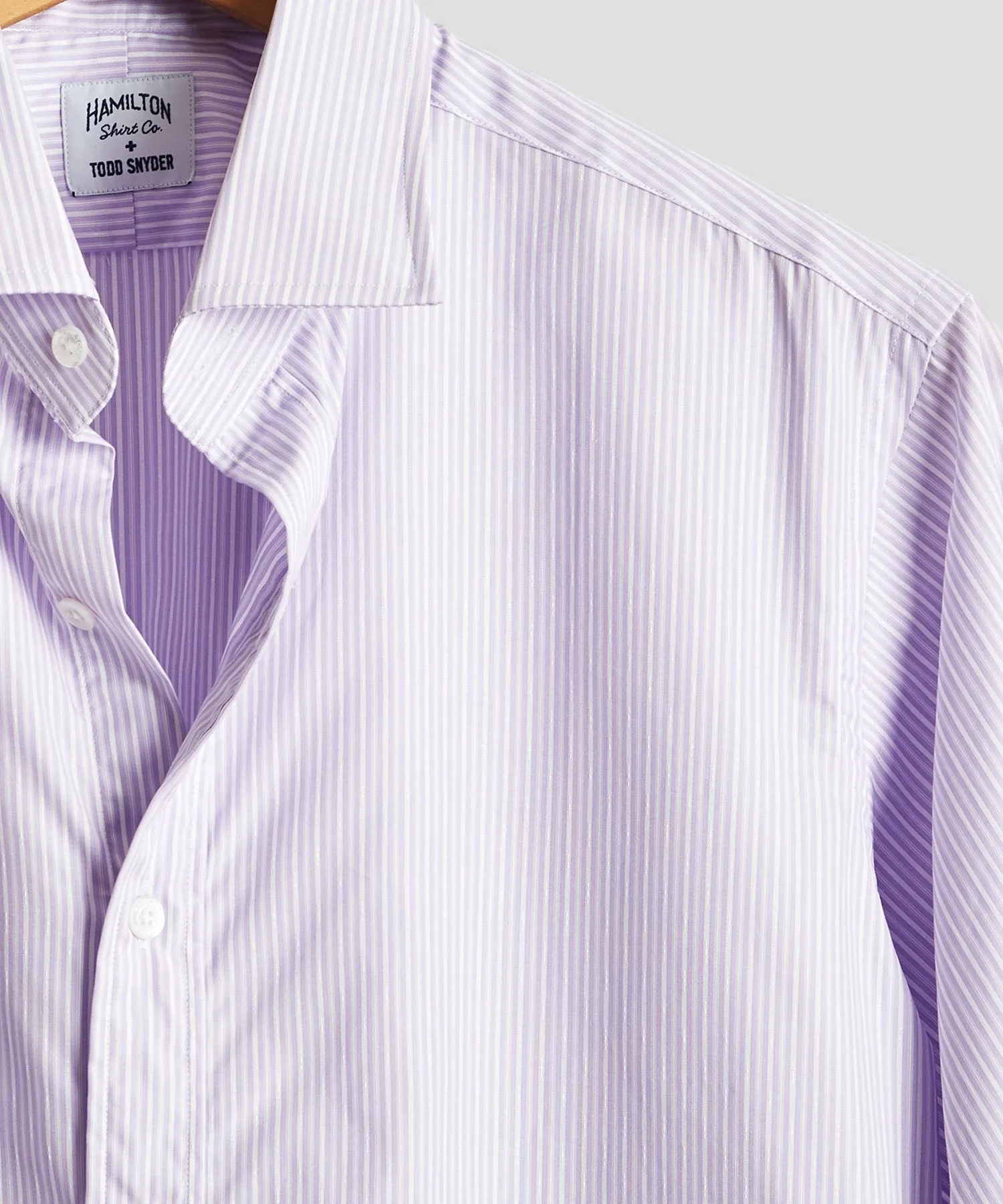 Made in USA Hamilton   Todd Snyder Lavender Stripe Dress Shirt