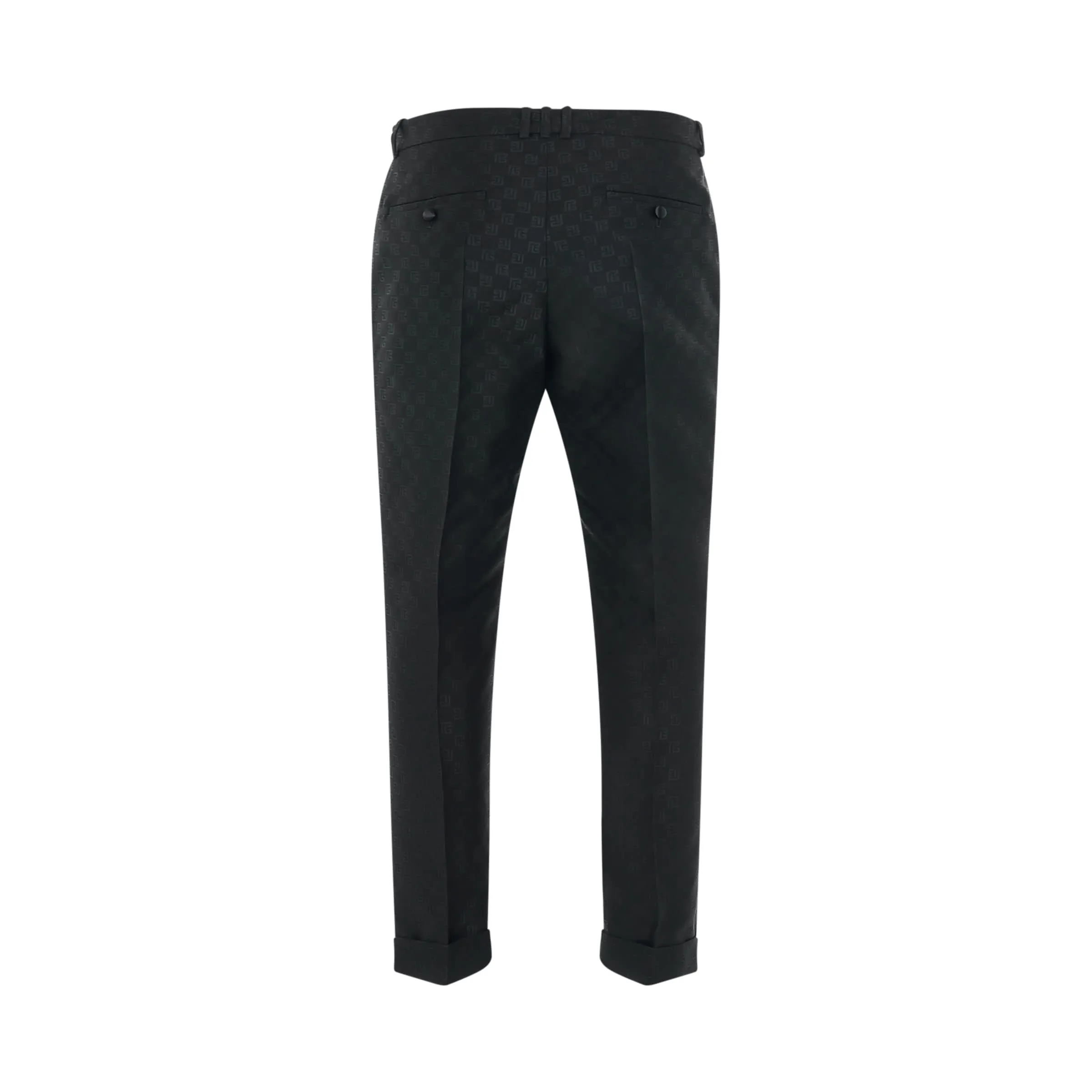 Monogram Jacquard Pants in Black