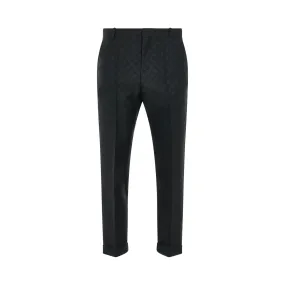 Monogram Jacquard Pants in Black