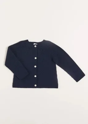 Openwork Cardigan in Navy (6mths-10yrs)