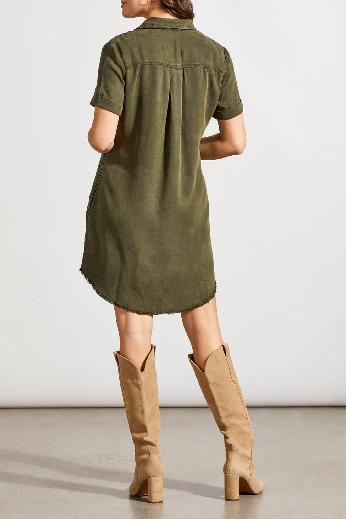 Pop Over Shirt Dress with Pockets