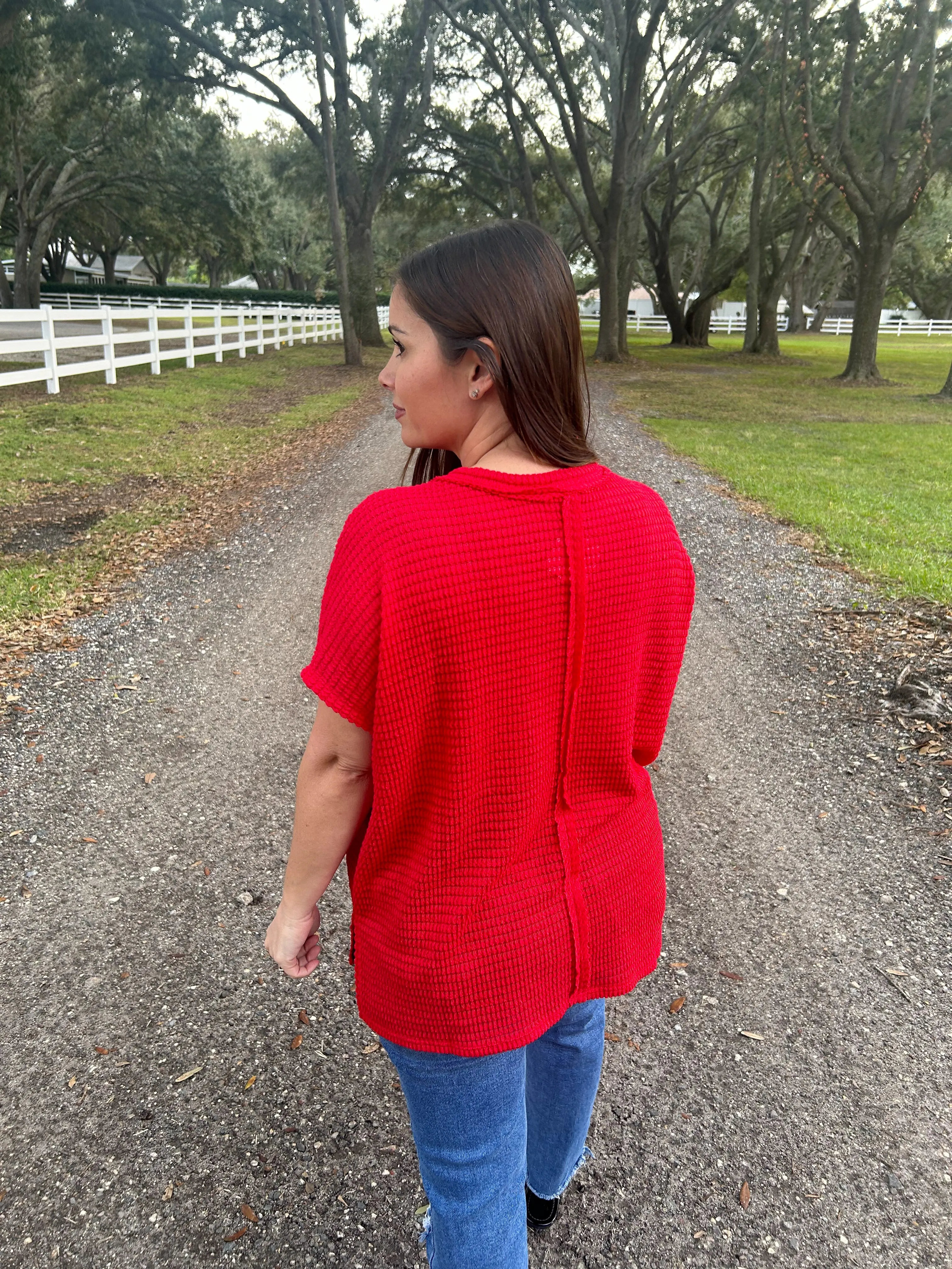 Ruby Red Zenana Top