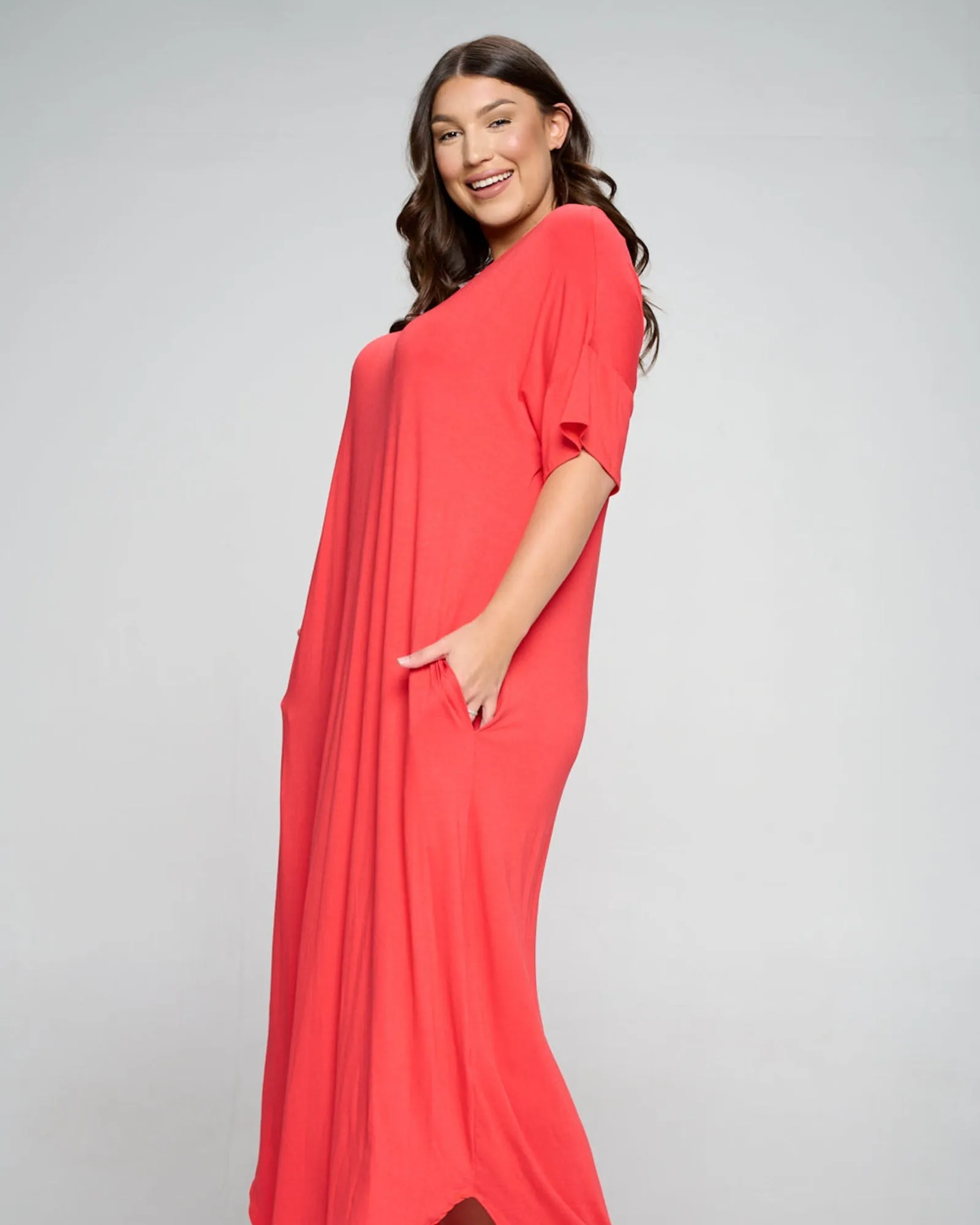 Scarlett Maxi Dress | Coral Dk