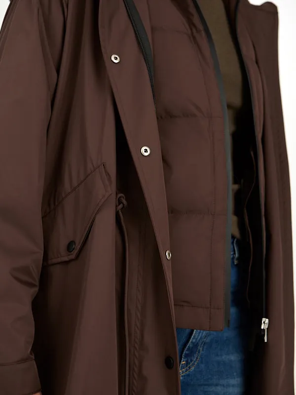 Technical 2-in-1 Parka in Mocha