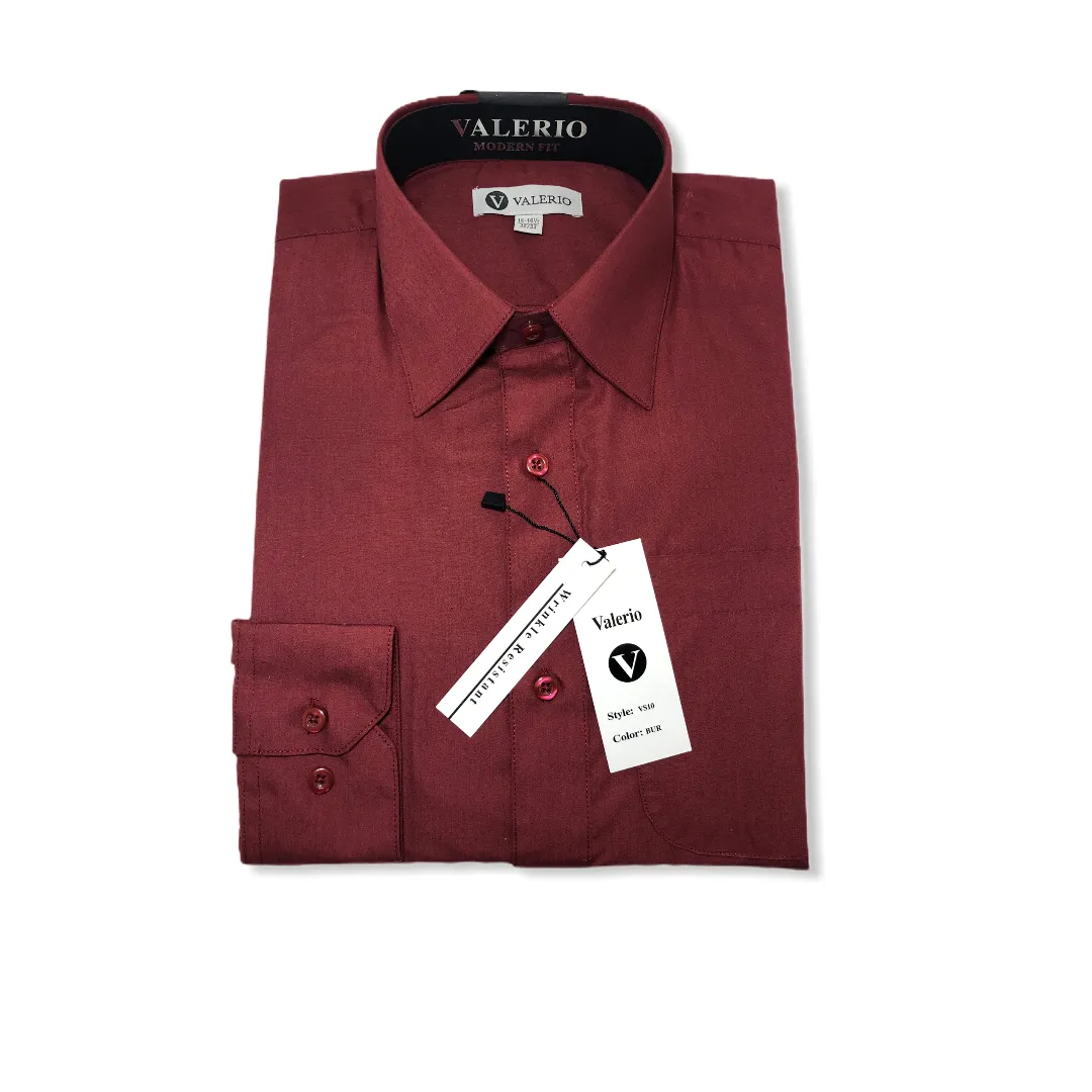 Valerio Burgundy Dress Shirt (NEW)