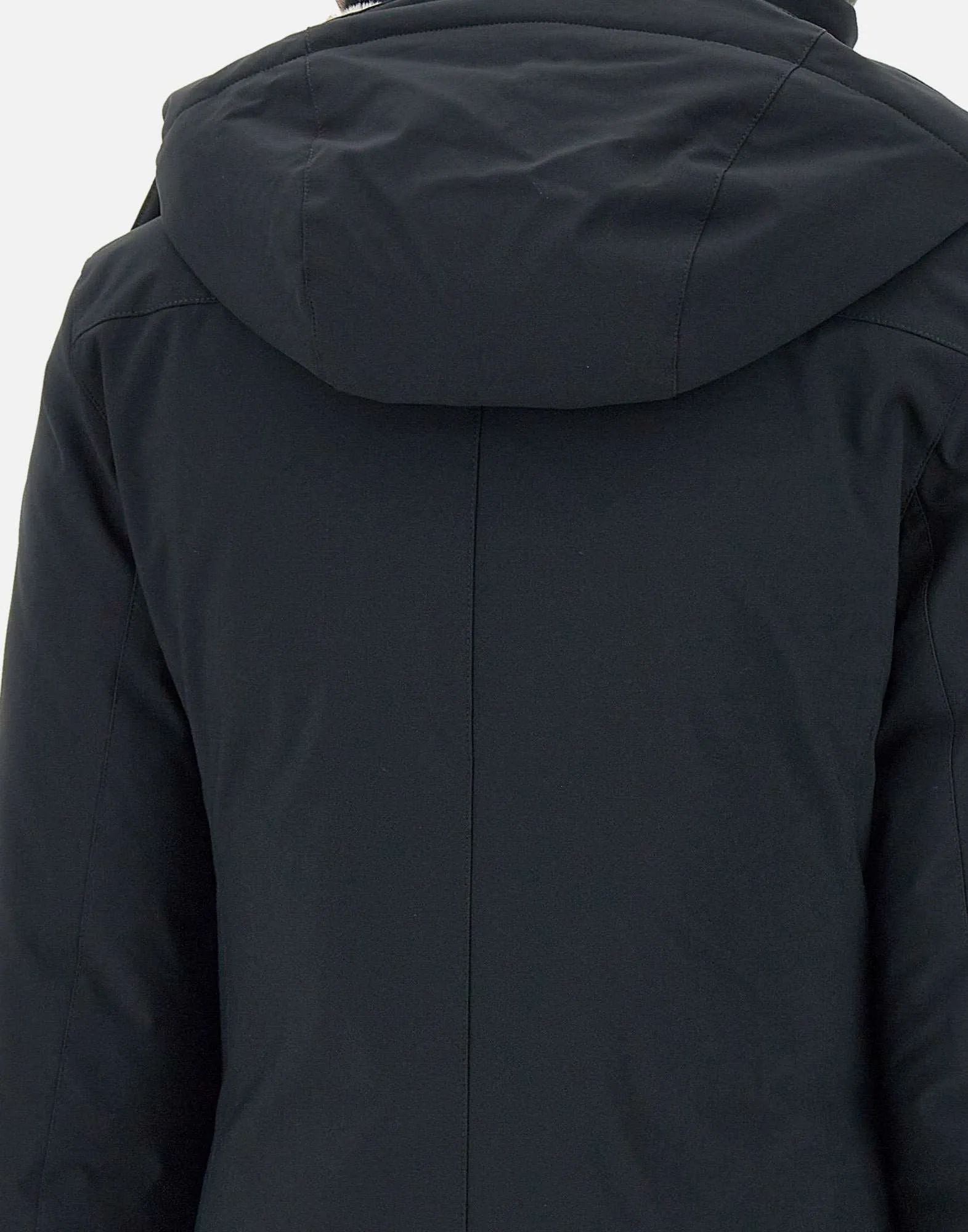 Women's Black Windproof Parka