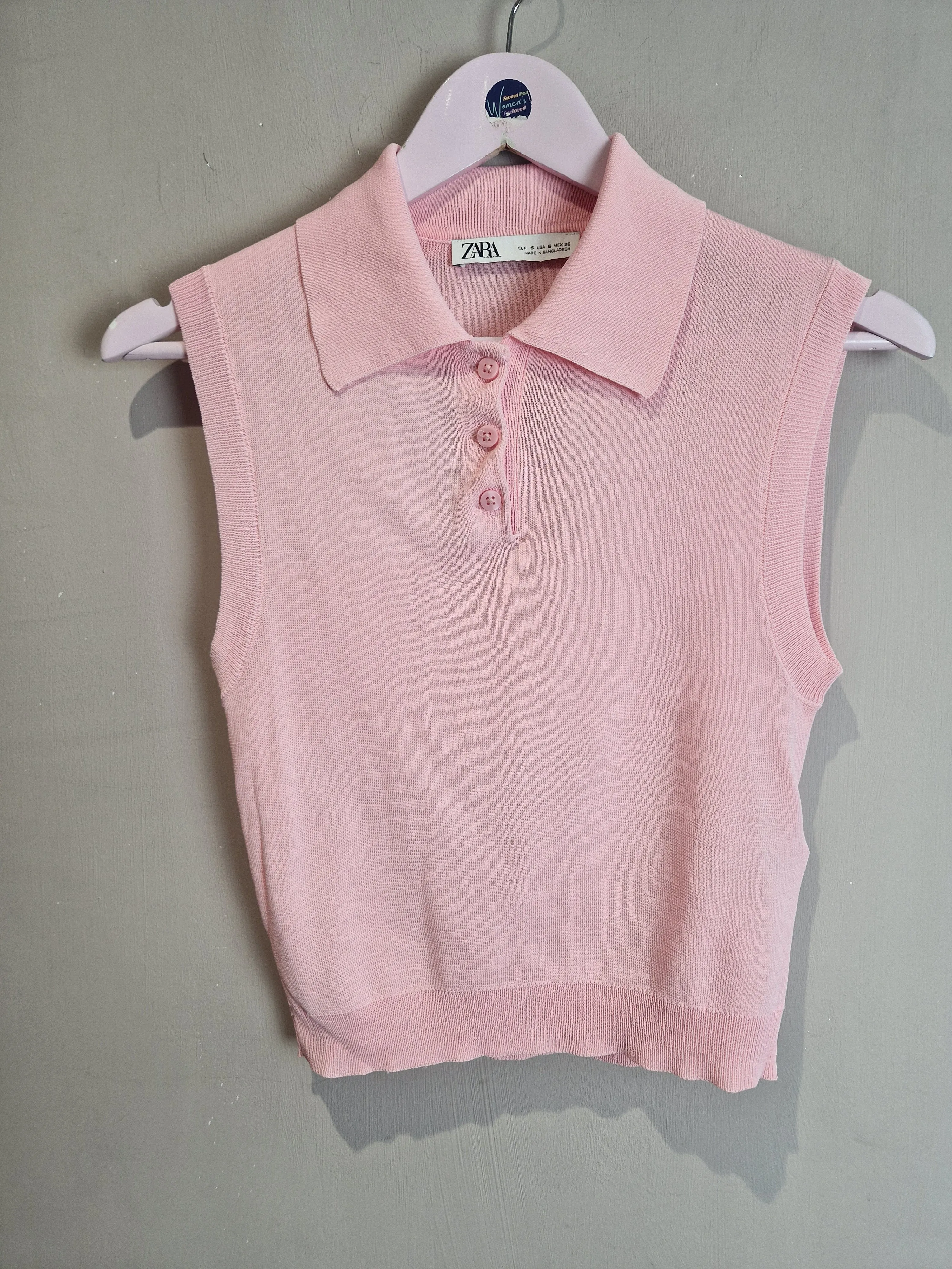 Zara pink sleeveless top - Small